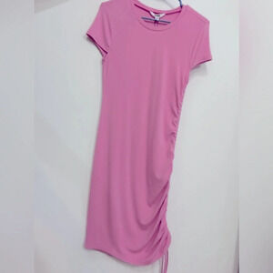 BB Dakota Light Pink Ruched Bodycon Midi Dress NWT Medium